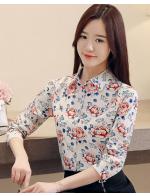 พรีออเดอร์ เสื้อเชิ้ต คอปก แขนยาว ลายดอกไม้ กระดุมหน้า สีสดใส โอรส และเขียวขาว ใส่ทำงานได้ พรีออเดอร์ เสื้อเชิ้ต คอปก แขนยาว ลายดอกไม้ กระดุมหน้า สีสดใส โอรส และเขียวขาว ใส่ทำงานได้