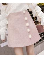 พรีออเดอร์ กระโปรงสั้น กระโปรงทำงาน ขนสัตว์ แต่งมิ้งกลม ๆ ด้านหน้า สี ชมพูอ่อน ครีม เทา ดำ พรีออเดอร์ กระโปรงสั้น กระโปรงทำงาน ขนสัตว์ แต่งมิ้งกลม ๆ ด้านหน้า สี ชมพูอ่อน ครีม เทา ดำ