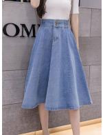 พรีออเดอร์ กระโปรงสั้น กระโปรงยีนส์สวย ๆ สไตลเกาหลี สม็อกเอวด้านหลัง กระโปรงบาน สี ยีนส์เข้ม และยีนส์อ่อน พรีออเดอร์ กระโปรงสั้น กระโปรงยีนส์สวย ๆ สไตลเกาหลี สม็อกเอวด้านหลัง กระโปรงบาน สี ยีนส์เข้ม และยีนส์อ่อน