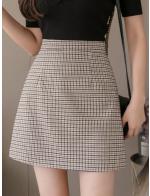 พรีออเดอร์ กระโปรงสั้น กระโปรงทำงาน ลายจุด สีกรม พรีออเดอร์ กระโปรงสั้น กระโปรงทำงาน ลายจุด สีกรม