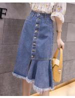 พรีออเดอร์ กระโปรงยีนส์ กระโปรงยาว ผ้ายีนส์สวย ๆ สไตลเกาหลี ทรงบาน สียีนส์อ่อน พรีออเดอร์ กระโปรงยีนส์ กระโปรงยาว ผ้ายีนส์สวย ๆ สไตลเกาหลี ทรงบาน สียีนส์อ่อน